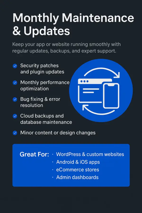 Monthly Maintenance & Updates